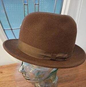 COUNTRY GENTLEMAN SZ M WOOL GENTLE FELT RIBBON FEDORA